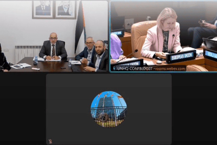 وزير المالية اسطفان سلامة يتحدث خلال الاجتماع