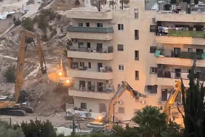 هدم البناية في الطور بالقدس