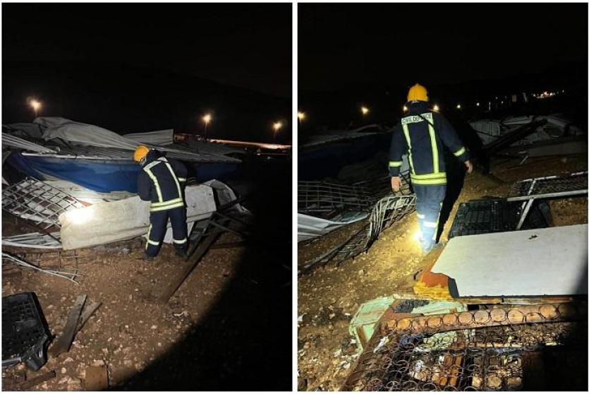 الأمطار الغزيرة تداهم خيام الأهالي بالأغوار الشمالية