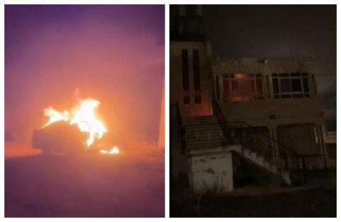 بالفيديو والصور| مستوطنون يحرقون منزلا ومركبة في بلدة ترمسعيا