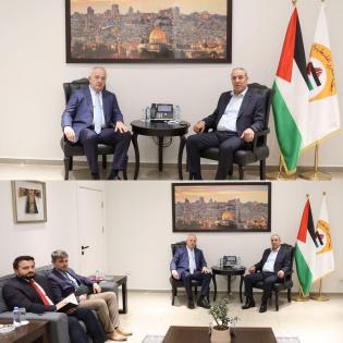 الشيخ يبحث آخر المستجدات السياسية مع ممثل روسيا لدى فلسطين