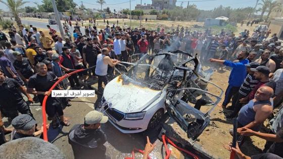 شهيد وجرحى باستهداف مركبة في دير البلح وسط قطاع غزة