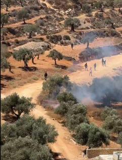 مستوطنون يهاجمون شبانا في قصرة واندلاع مواجهات