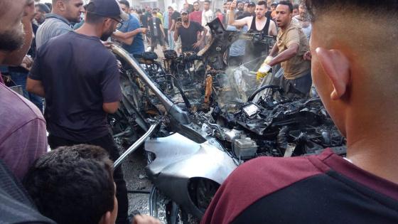 شهيدان أحدهما طفلة بقصف الاحتلال مركبة في حي النصر غرب غزة