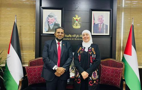 غنام تبحث مع سفير سيريلانكا مجمل المستجدات على الساحة الفلسطينية