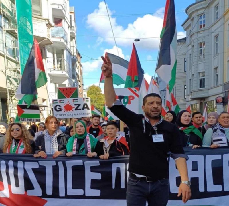 تظاهرة حاشدة في مدينة بريمن الألمانية تنديدا باستمرار العدوان على فلسطين ولبنان