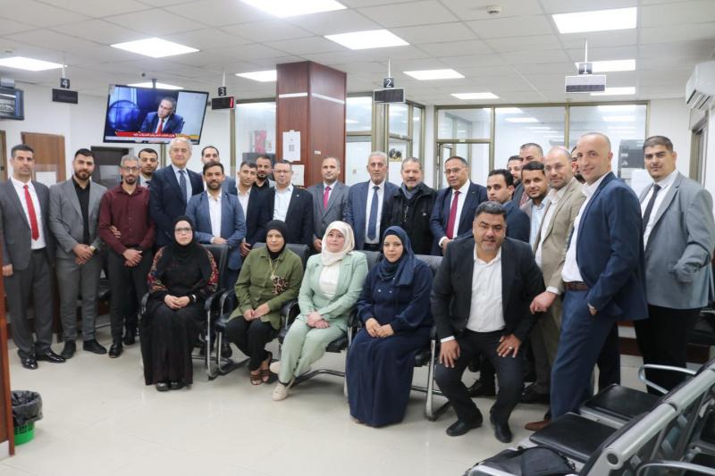 هيئة التقاعد الفلسطينية تستقبل الممثل الخاص لفخامة الرئيس محمود عباس حفظه الله السيد ياسر عباس