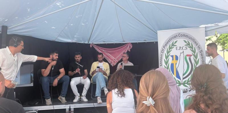 اتحاد الجالية الفلسطينية في السويد يشارك في أسبوع السياسة بألميدالين
