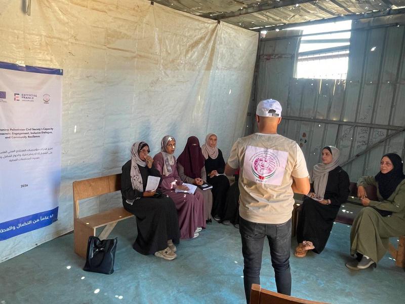 جمعية المرأة العاملة الفلسطينية للتنمية تعزز المشاركة السياسية للنساء في دير البلح عبر مجلس الظل النسوي