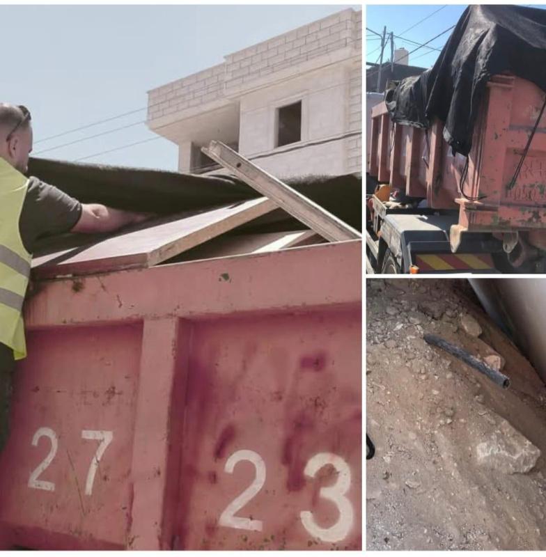 سلطة جودة البيئة تعيد شاحنة إسرائيلية محملة بنفايات هدم وبناء إلى مصدرها بالداخل الفلسطيني