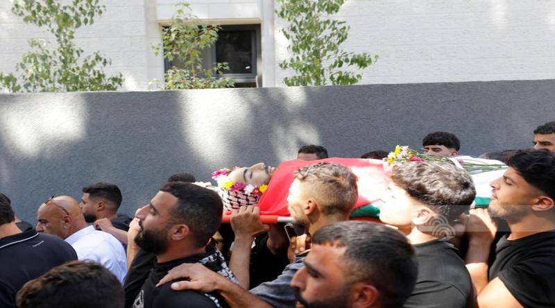 تشييع جثمان الشهيد الفتى فادي النعسان في المغير