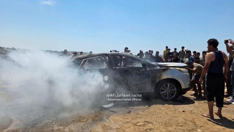 شهيدان وجرحى في غارة استهدفت مركبة بمنطقة الزهراء وسط قطاع غزة