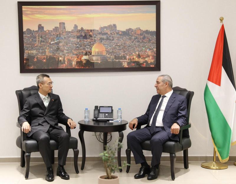 الشيخ يستقبل مدير مكتب جمهورية الصين الشعبية لدى دولة فلسطين