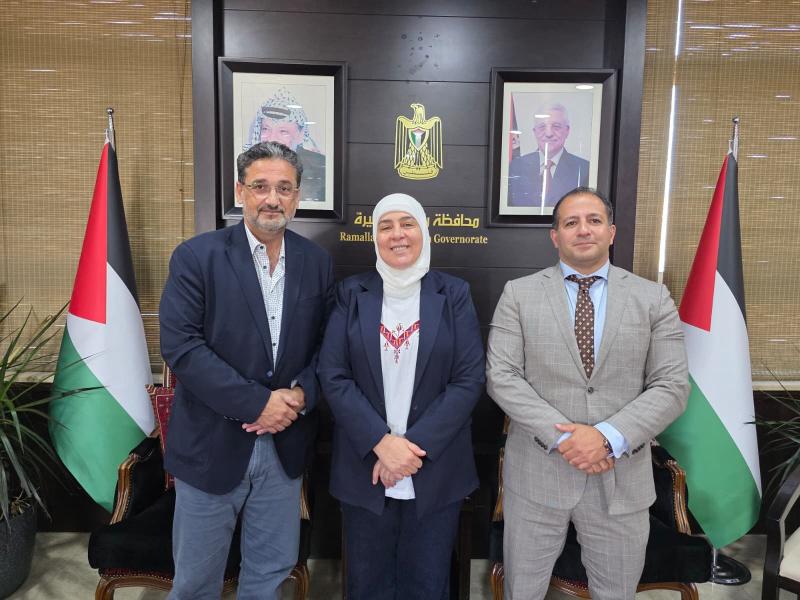 غنام تستقبل د. نزار حجة وأرنان بشير وتشيد بجهود اطلاق جمعية "نبض" الأولى لرعاية أطفال القلب في فلسطين