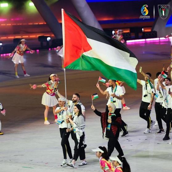 فلسطين تشارك في حفل افتتاح دورة الألعاب الآسيوية الشاطئية