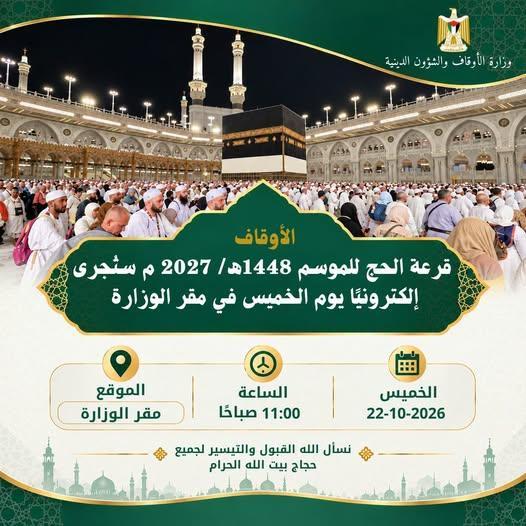 نتيجة قرعة الحج في الضفة القدس 2027 1448